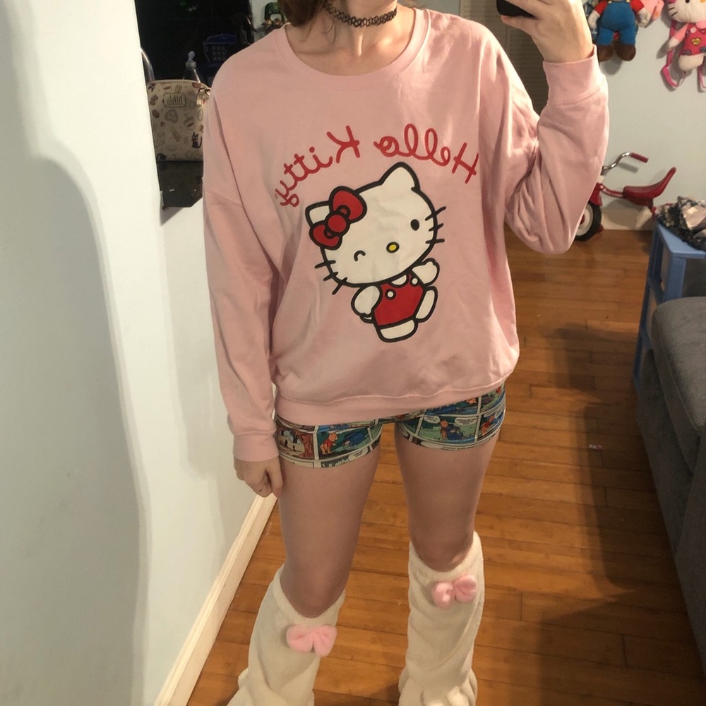 Hello Kitty pink crewneck sweatshirt Size L